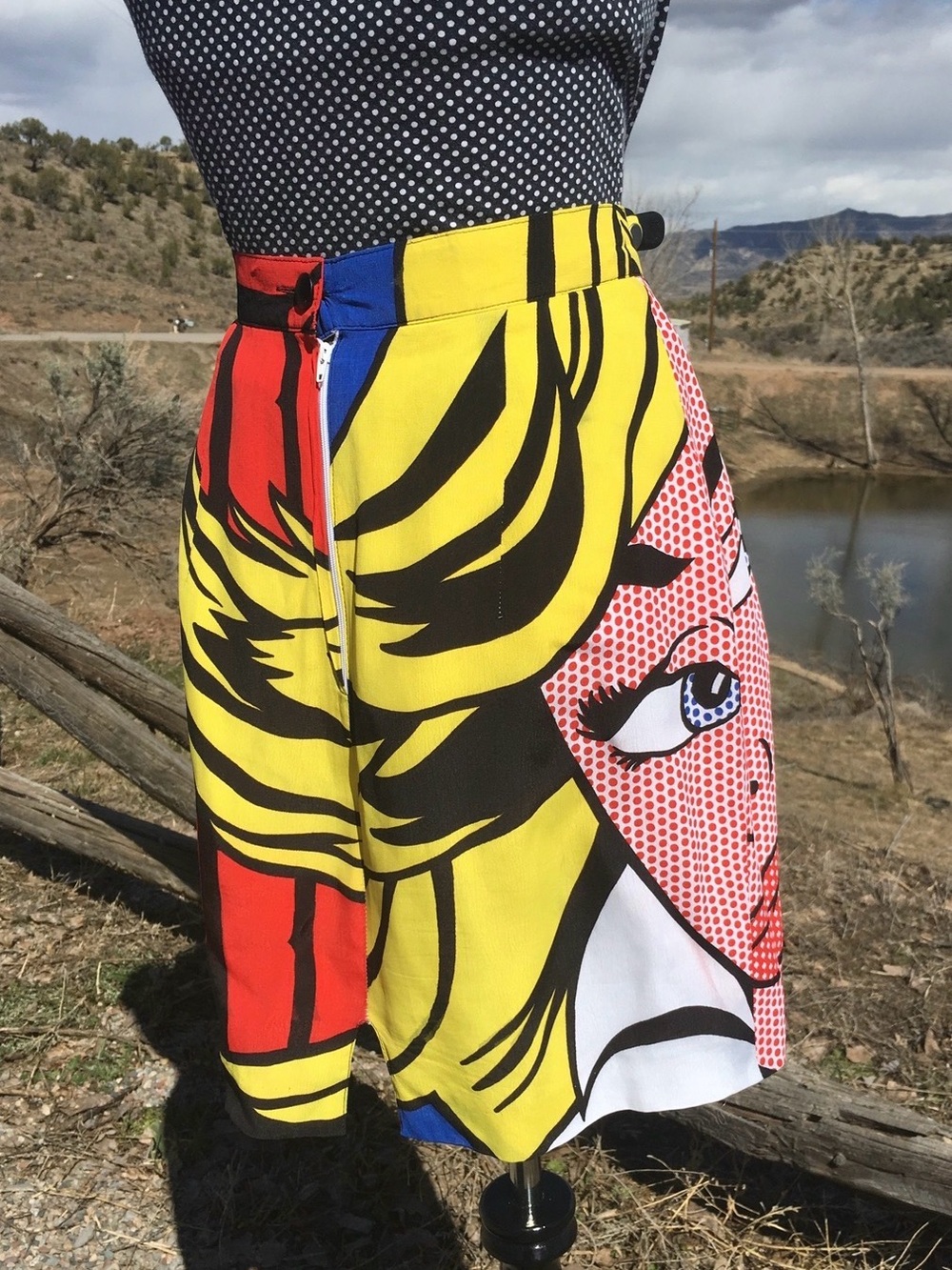 Vintage Lichtenstein Pop Up Skirt, Rare - Picture 3 of 8